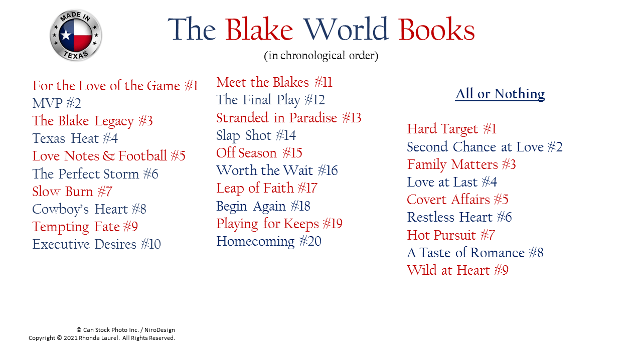 The Blake Series List-Updated 2021